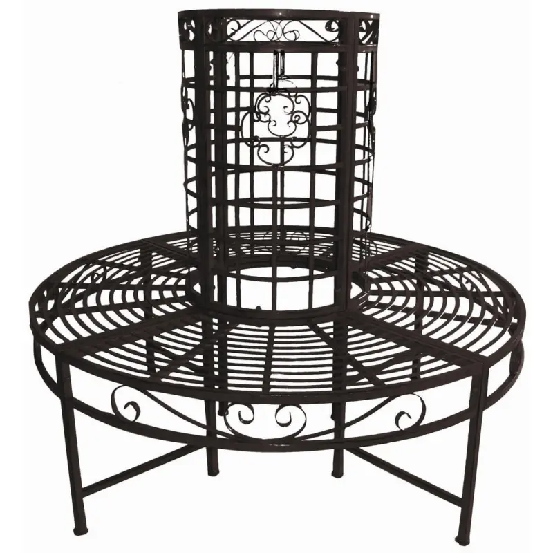 Baumbank 121/112/121 cm in Schwarz