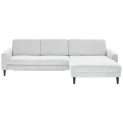 Ecksofa in Cord Silberfarben 302/177 cm