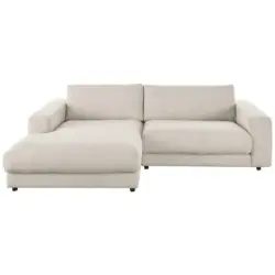 Ecksofa 979 in Cord Hellgrau 190/250 cm