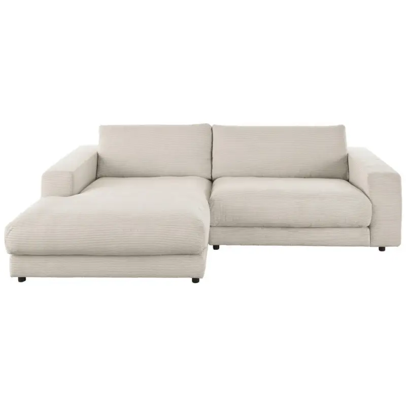 Ecksofa 979 in Cord Hellgrau 190/250 cm