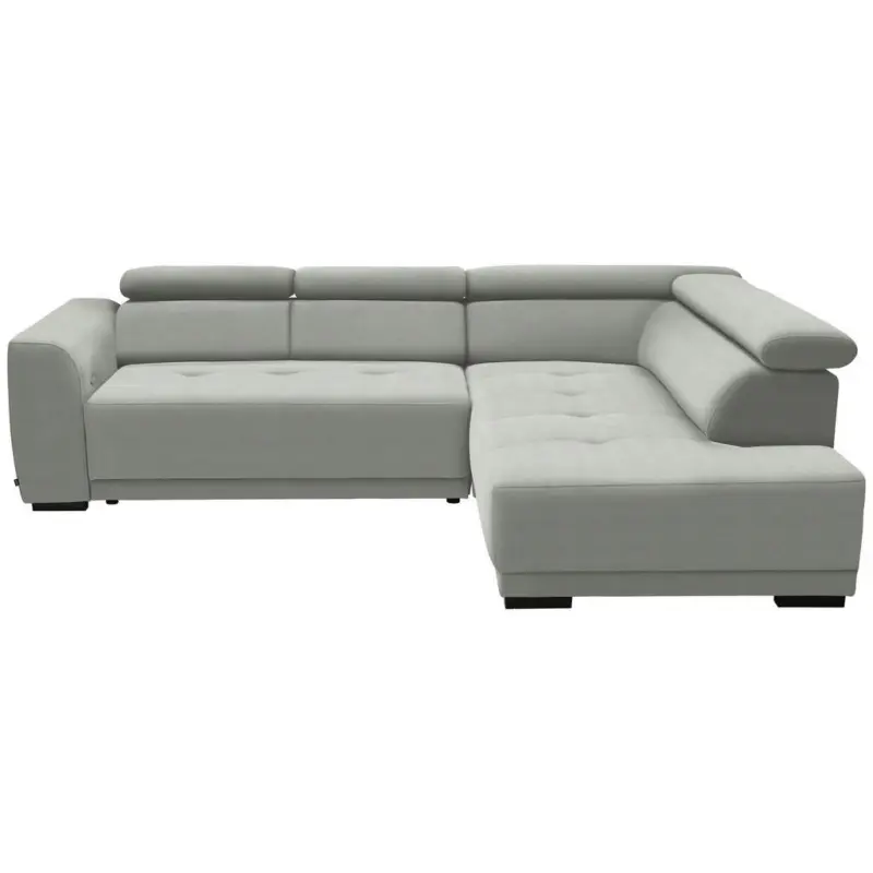 Ecksofa in Struktur Silberfarben 284/205 cm
