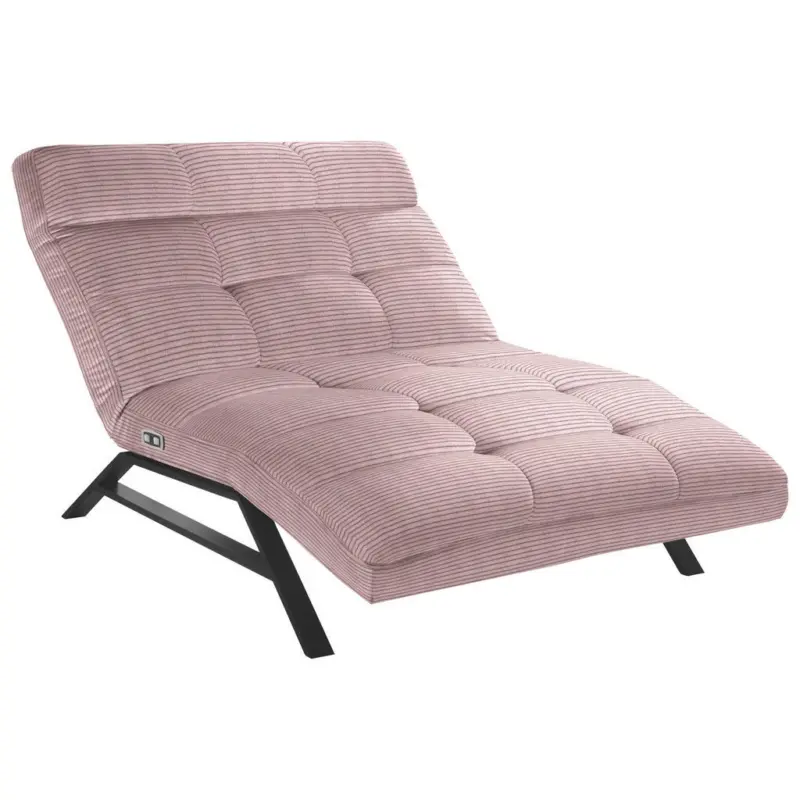 Relaxliege in Cord Altrosa