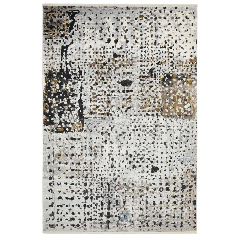 Webteppich 80/150 cm Colorado Point Grau, Multicolor, Hellgrau, Dunkelgrau