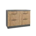 XXXLutz Lauterach - Ihr M&ouml;belhaus bei Bregenz Schubkastenunterschrank 120/85/60 cm in Graphitfarben, Eiche Wotan