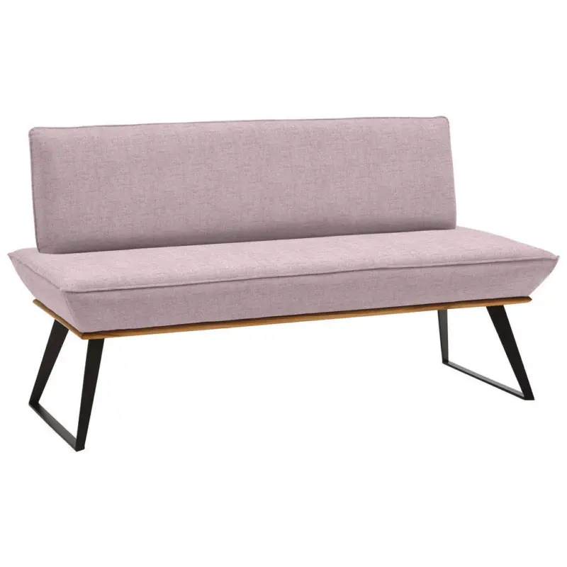 Sitzbank 180/87/64 cm in Rosa, Schwarz, Eichefarben