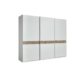 Schwebet&uuml;renschrank in Grau, Eiche dunkel