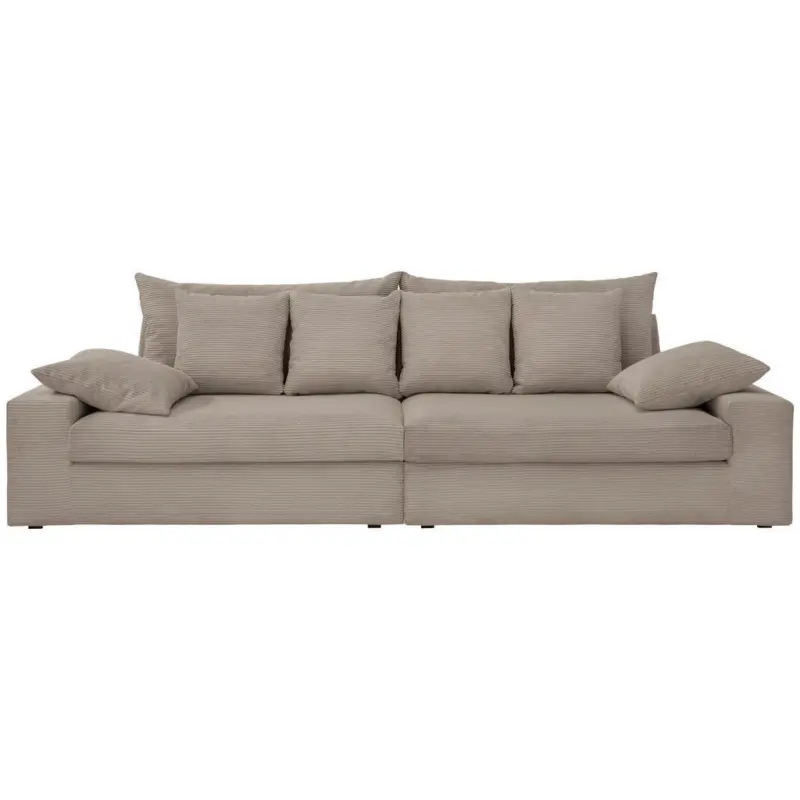 Viersitzer-Sofa in Cord Graubraun