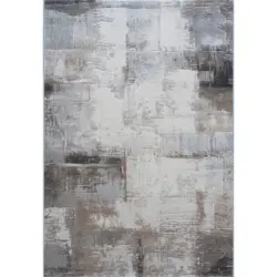 Webteppich 160/230 cm Argentum Anthrazit, Grau, Wei&szlig;