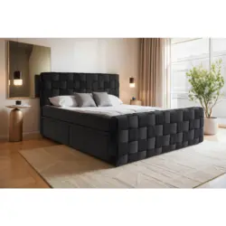 Boxbett 160/200 cm in Schwarz