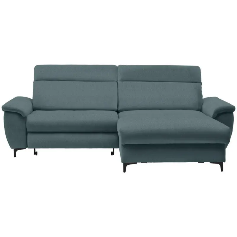 Ecksofa in Chenille Petrol