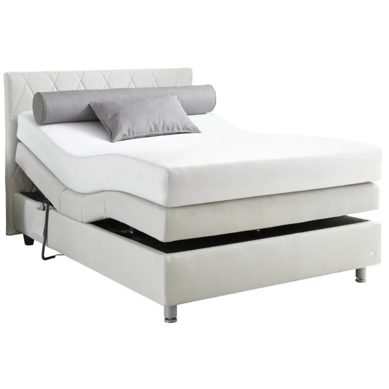 Boxspringbett 140/200 cm in Hellgrau