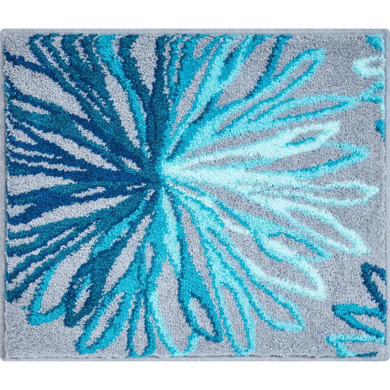 Bidet-Vorleger Grau, T&uuml;rkis 50/60 cm