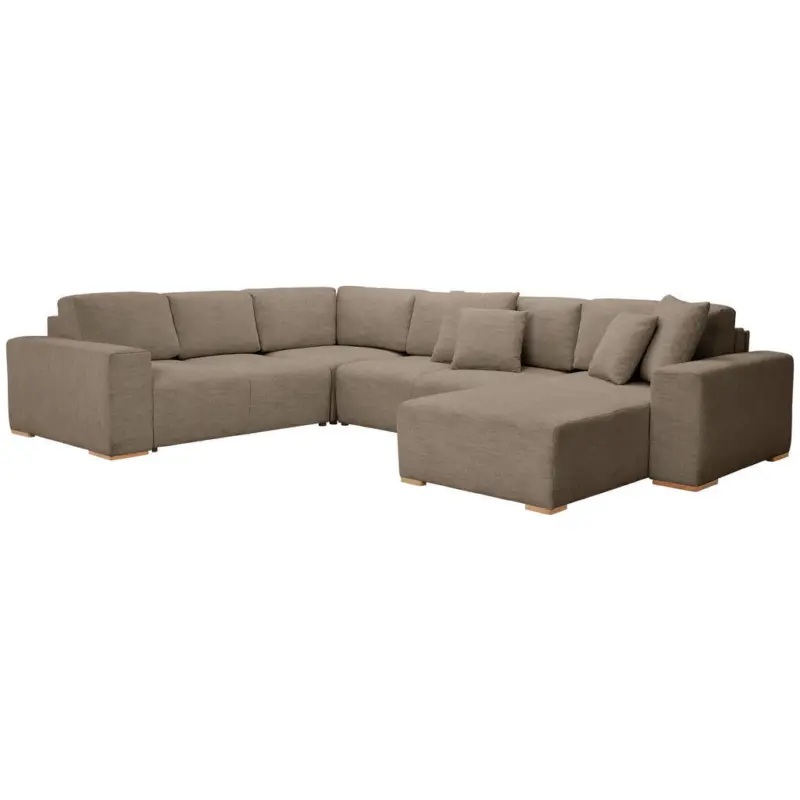 Wohnlandschaft in Flachgewebe Braun