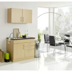 Minik&uuml;che 100 cm in Buchefarben