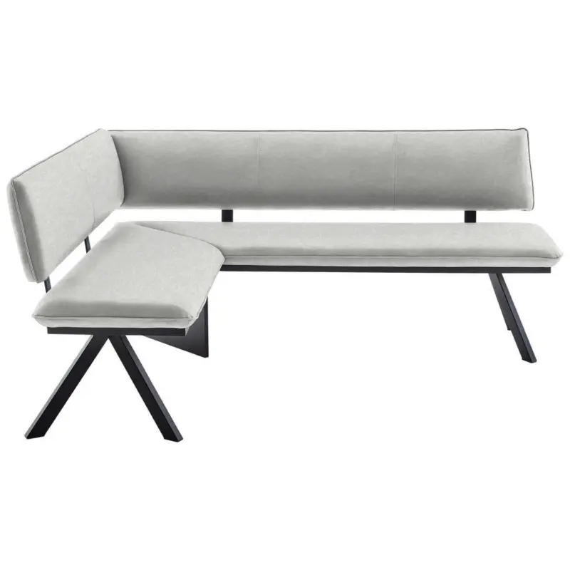 Eckbank 150/190 cm in Creme, Schwarz