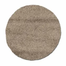 Hochflorteppich 150 cm Fashion Shaggy Hellbraun