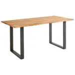 XXXLutz Lauterach - Ihr M&ouml;belhaus bei Bregenz Esstisch 140/80/76 cm Echtholz Holz, Metall rechteckig Schwarz, Akaziefarben