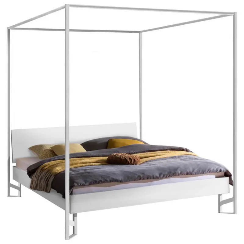 Himmelbett 180/200 cm in Wei&szlig;