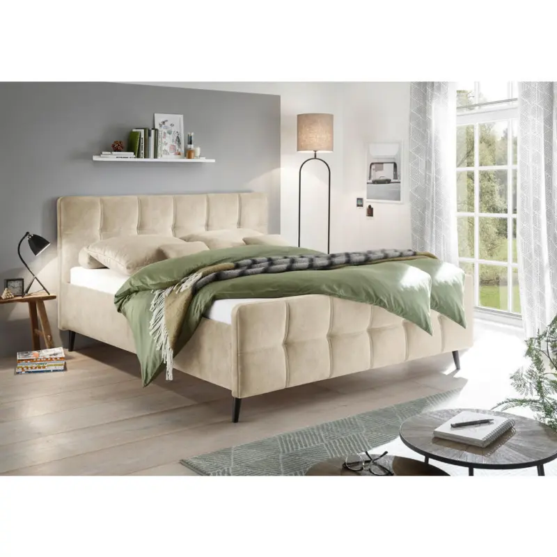 Polsterbett Creme 180/200 cm