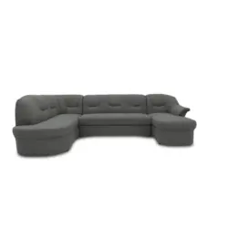 Wohnlandschaft in Mikrofaser Grau