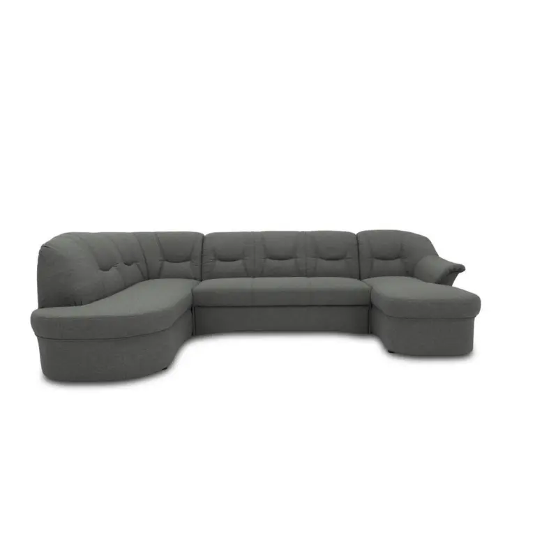 Wohnlandschaft in Mikrofaser Grau