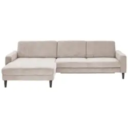 Ecksofa in Cord Hellbraun 177/302 cm