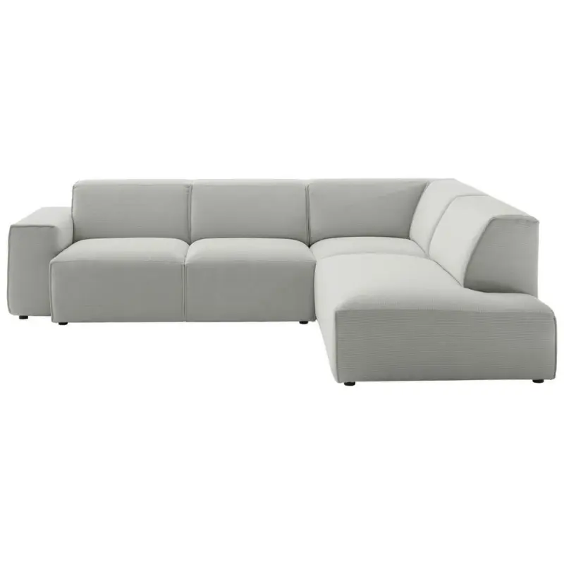 Ecksofa in Cord Hellgrau 270/210 cm