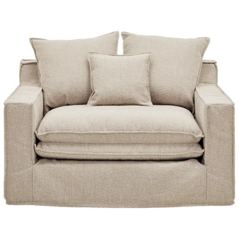 Sessel in Boucl&eacute; Beige