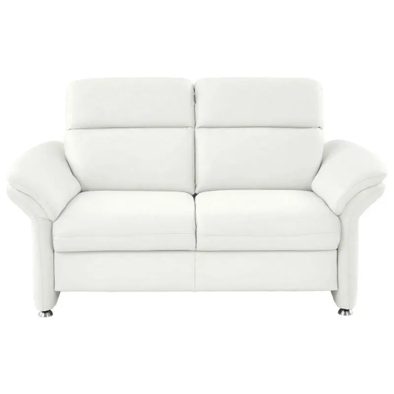 2-Sitzer-Sofa in Echtleder Wei&szlig;