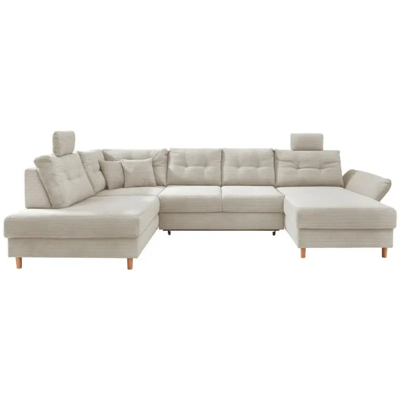 Wohnlandschaft in Cord Beige