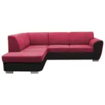 XXXLutz Lauterach - Ihr M&ouml;belhaus bei Bregenz Ecksofa in Velours Rot, Schwarz 196/255 cm