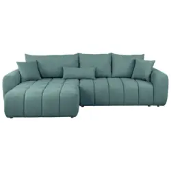 Ecksofa in Velours Petrol