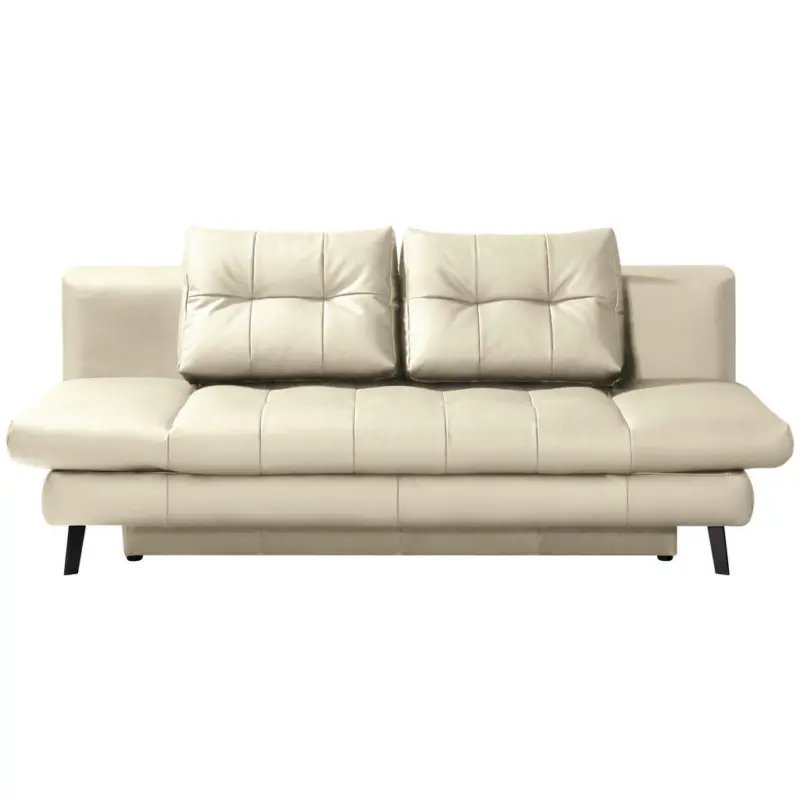 Schlafsofa Liane in Echtleder Ecru