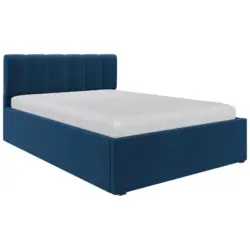 Polsterbett Lattenrost, Bettkasten Royalblau 140/200 cm