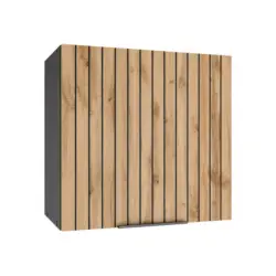 K&uuml;chenoberschrank 60/57/34 cm in Graphitfarben, Eiche Wotan