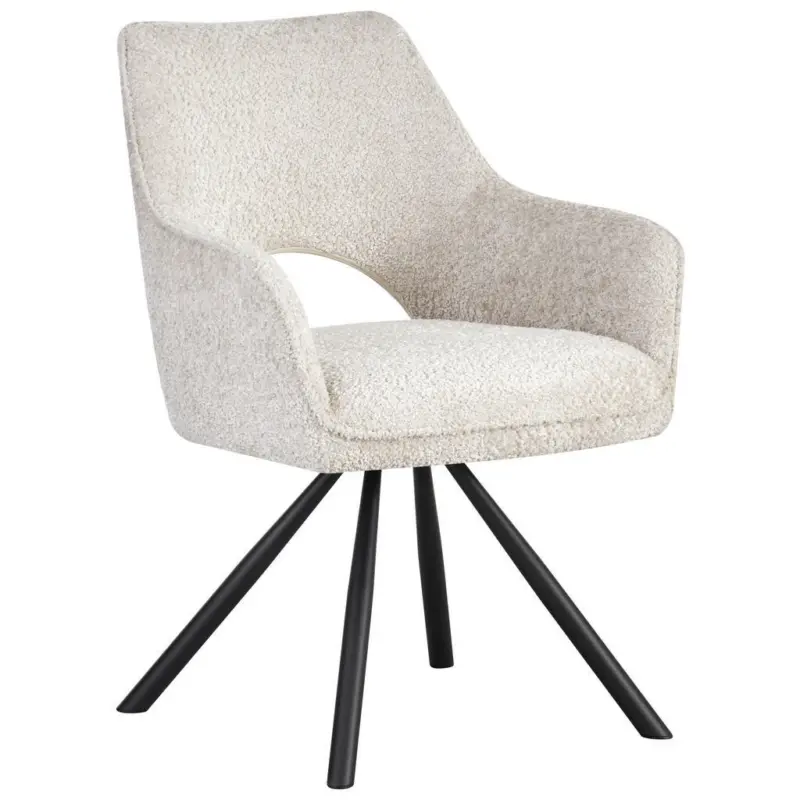 Armlehnstuhl inklusive Armlehnen, Sitzfl&auml;che 180&deg; drehbar Teddystoff