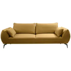 3-Sitzer-Sofa in Webstoff Gelb