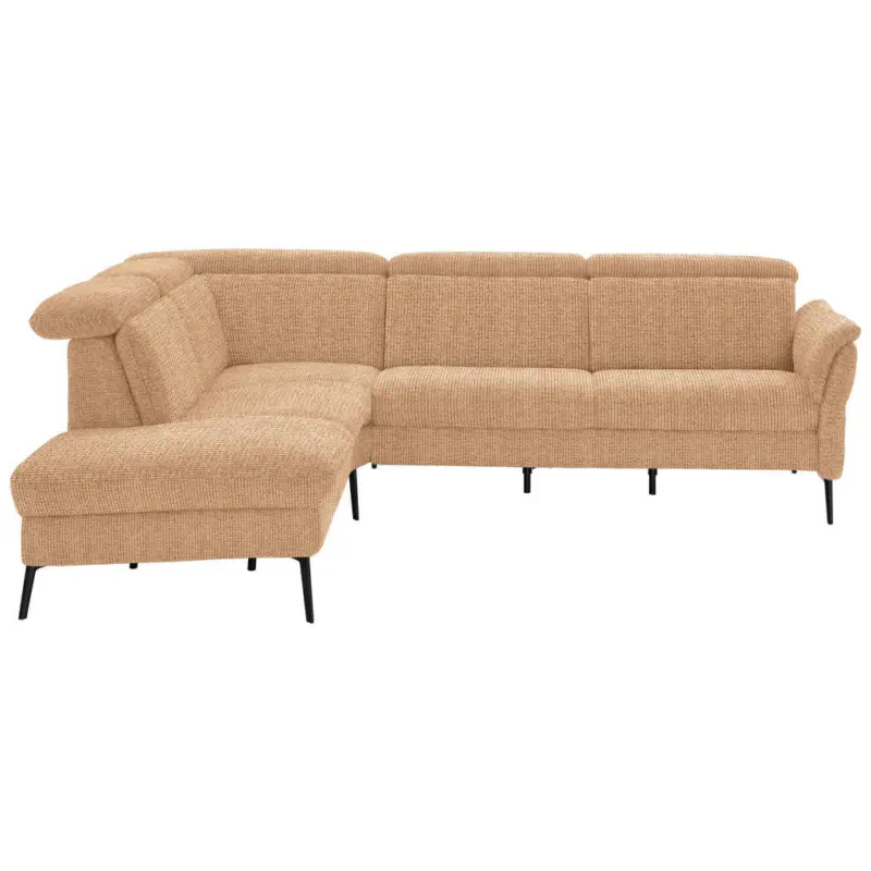Ecksofa in Struktur Cognac 235/275 cm