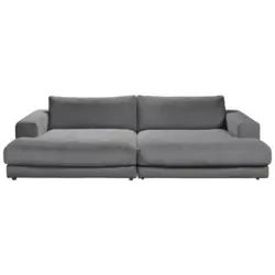 Megasofa in Cord Dunkelgrau