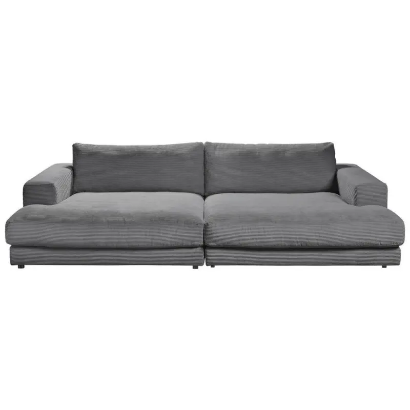 Megasofa in Cord Dunkelgrau