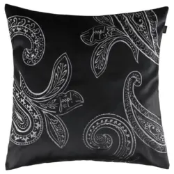Kissenh&uuml;lle J! Paisley schwarz 50/50 cm
