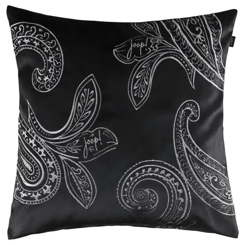 Kissenh&uuml;lle J! Paisley schwarz 50/50 cm