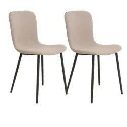 Stuhl-Set 2 St&uuml;ck Boucl&eacute;