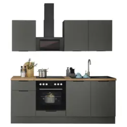 K&uuml;chenblock in Graphitfarben