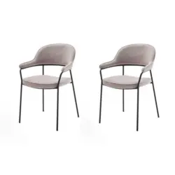 Armlehnstuhl-Set 2 St&uuml;ck gepolsterte Armlehnen