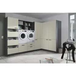 Hauswirtschaftsraum in Anthrazit, Hellgrau