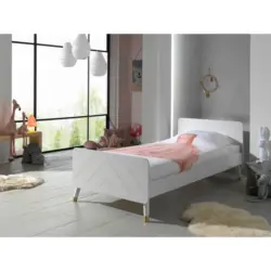 Bett 90/200 cm in Wei&szlig;