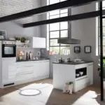 XXXLutz Lauterach - Ihr M&ouml;belhaus bei Bregenz K&uuml;cheninsel in Wei&szlig;, Anthrazit, Wei&szlig; Hochglanz