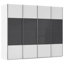 Schwebet&uuml;renschrank in Schwarz, Wei&szlig;