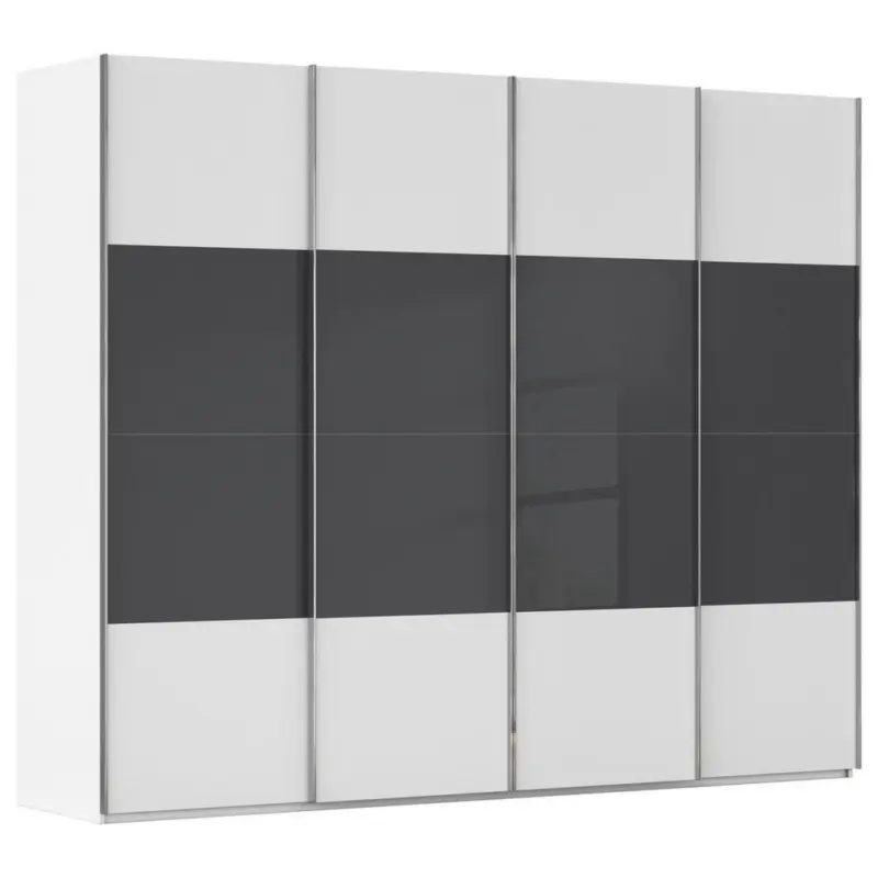 Schwebet&uuml;renschrank in Schwarz, Wei&szlig;